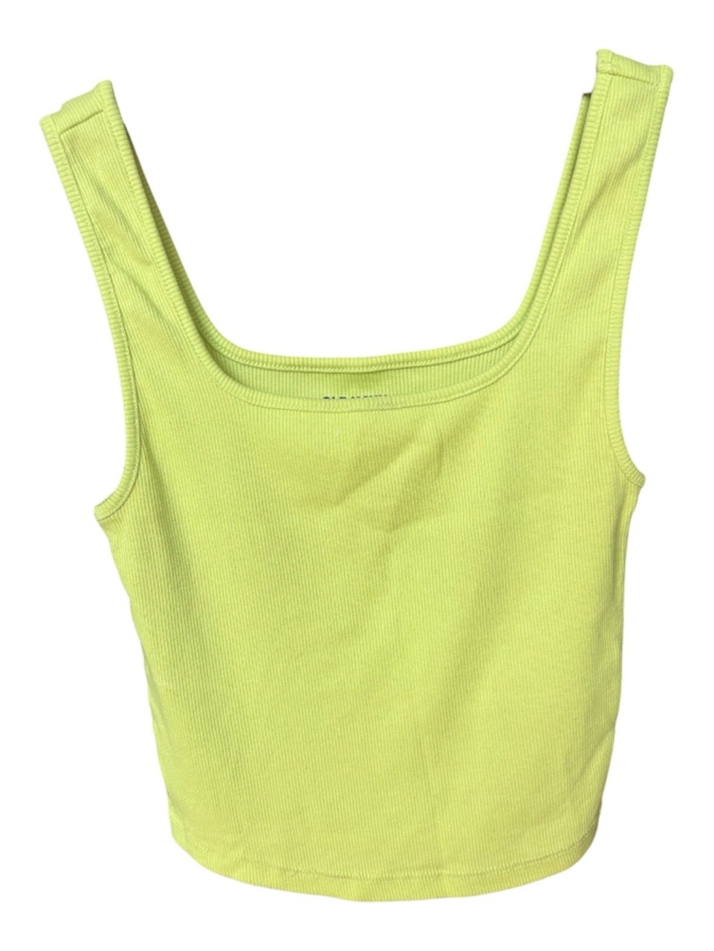 Old Navy Lime Green Ribbed Square-Neck Tank